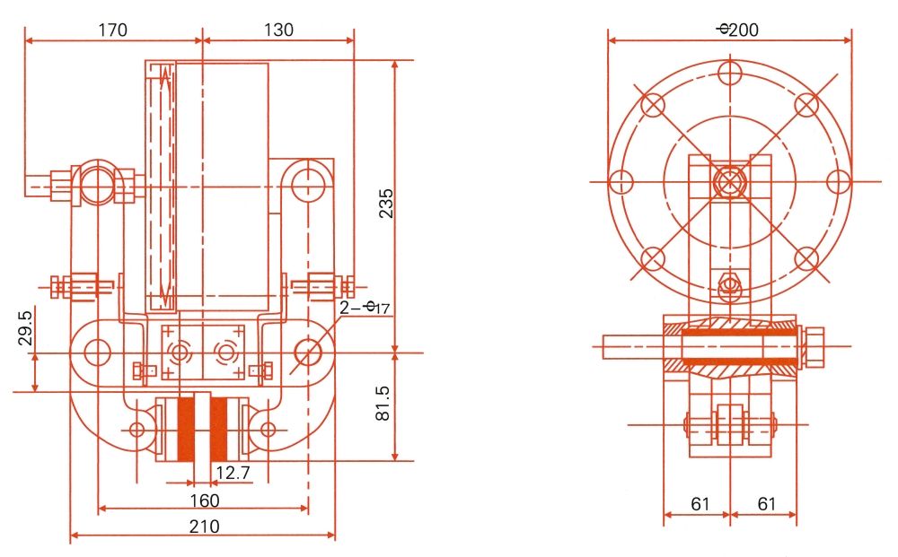 焦作制动器、DCPZ12.7系列电磁钳盘式制动器厂家、型号、价格