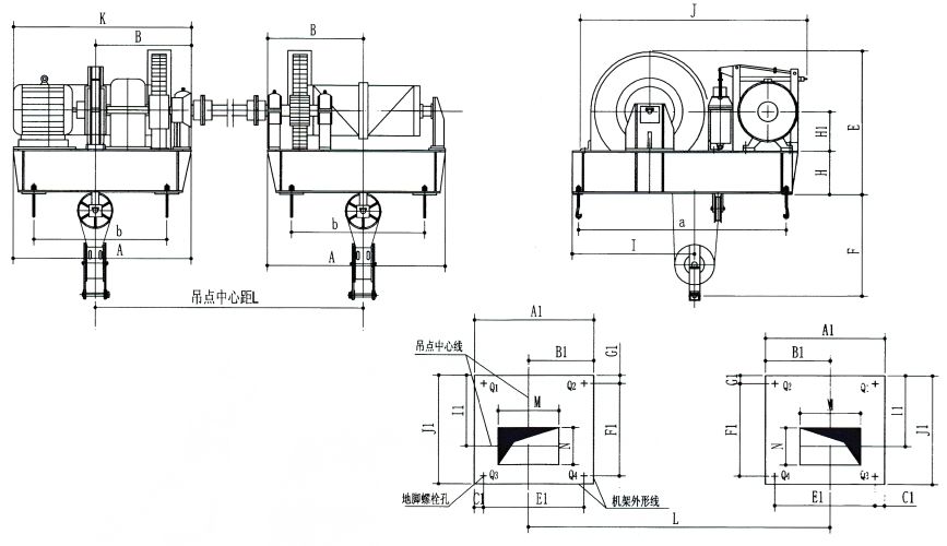 QPK2×50KN-QPK2×250KN系列卷扬式双吊点启闭机外形及基础布置示意图.jpg