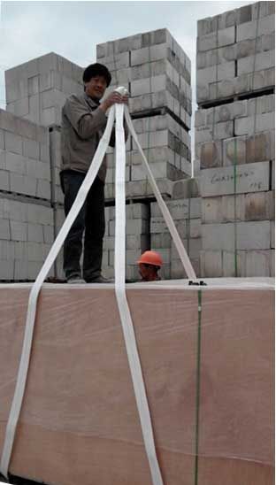 一次性钢管钢材胶合板配套吊装使用吊带吊装带