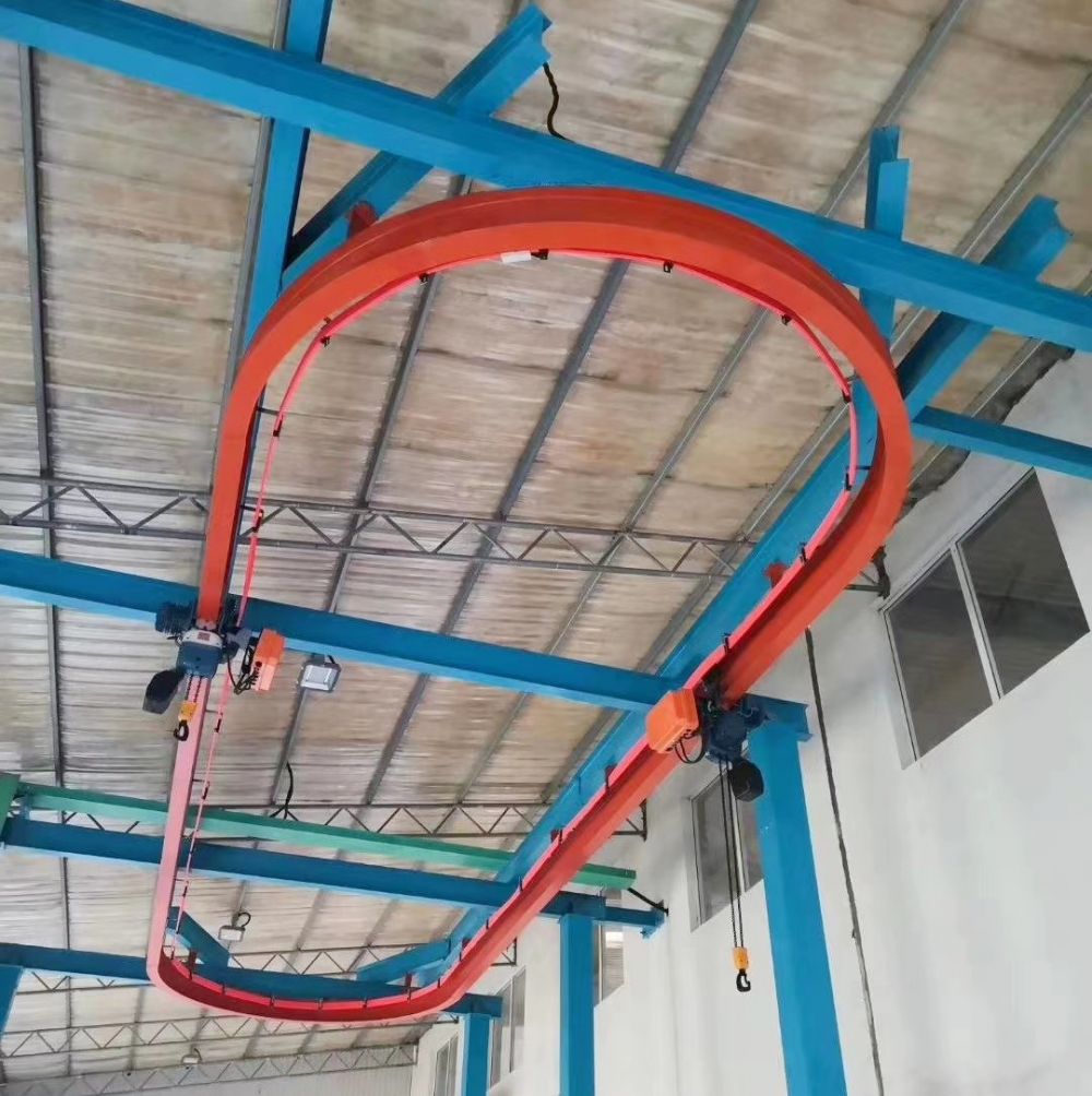 电动葫芦单轨吊、环形单轨吊、弧形单轨吊设计制造、安装调试