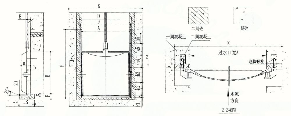 整体平面铸铁小闸门基础安装示意图.jpg