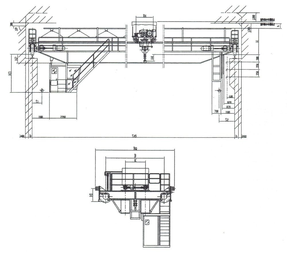 QY型5-10吨绝缘桥式起重机外形尺寸图.jpg